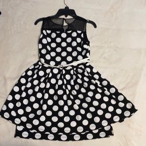 Retro Poke a Dot Black and White Sleeveless Dress.